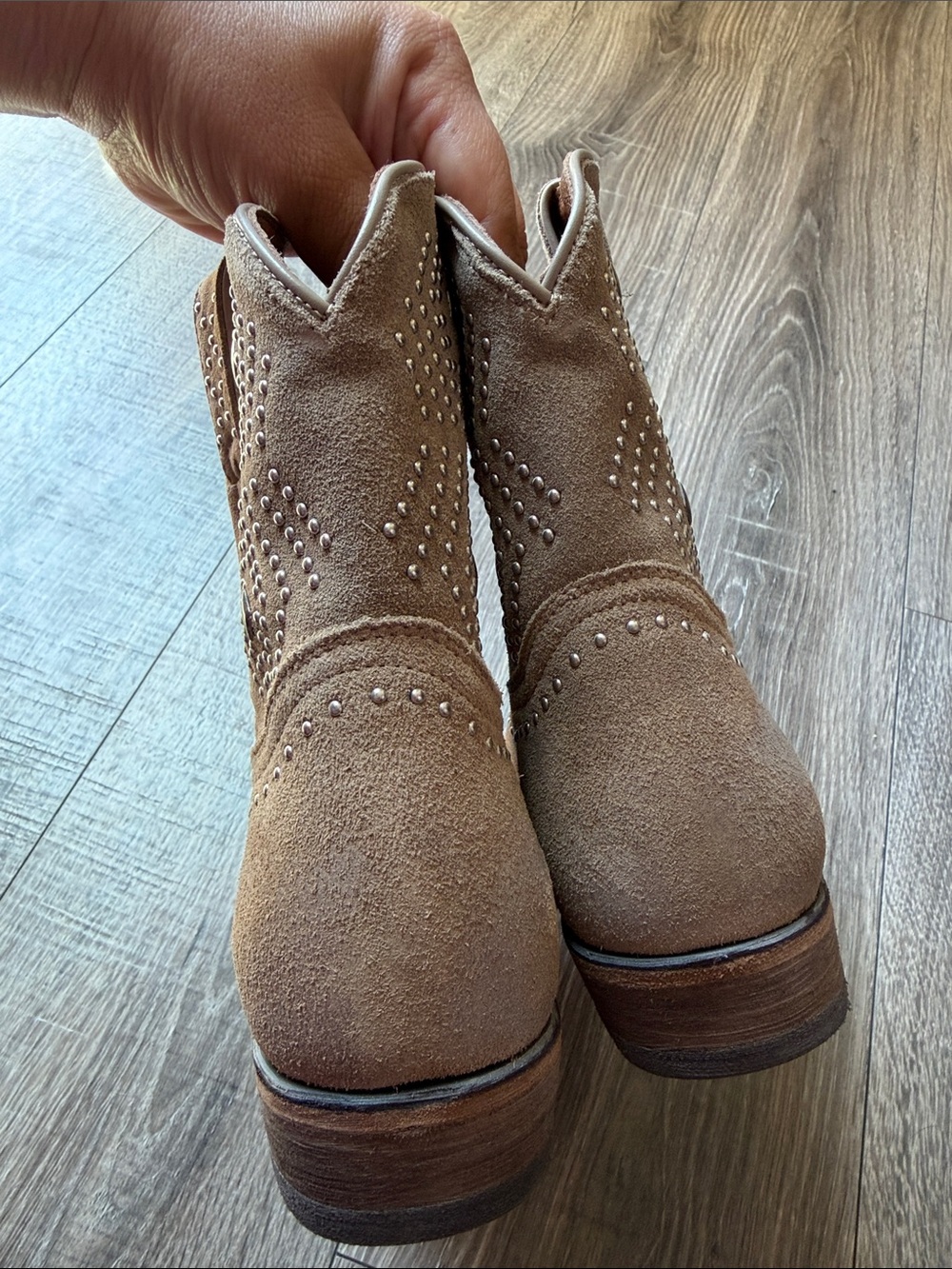 FRYE Billy Stud Suede Short boots - Picture 4 of 8